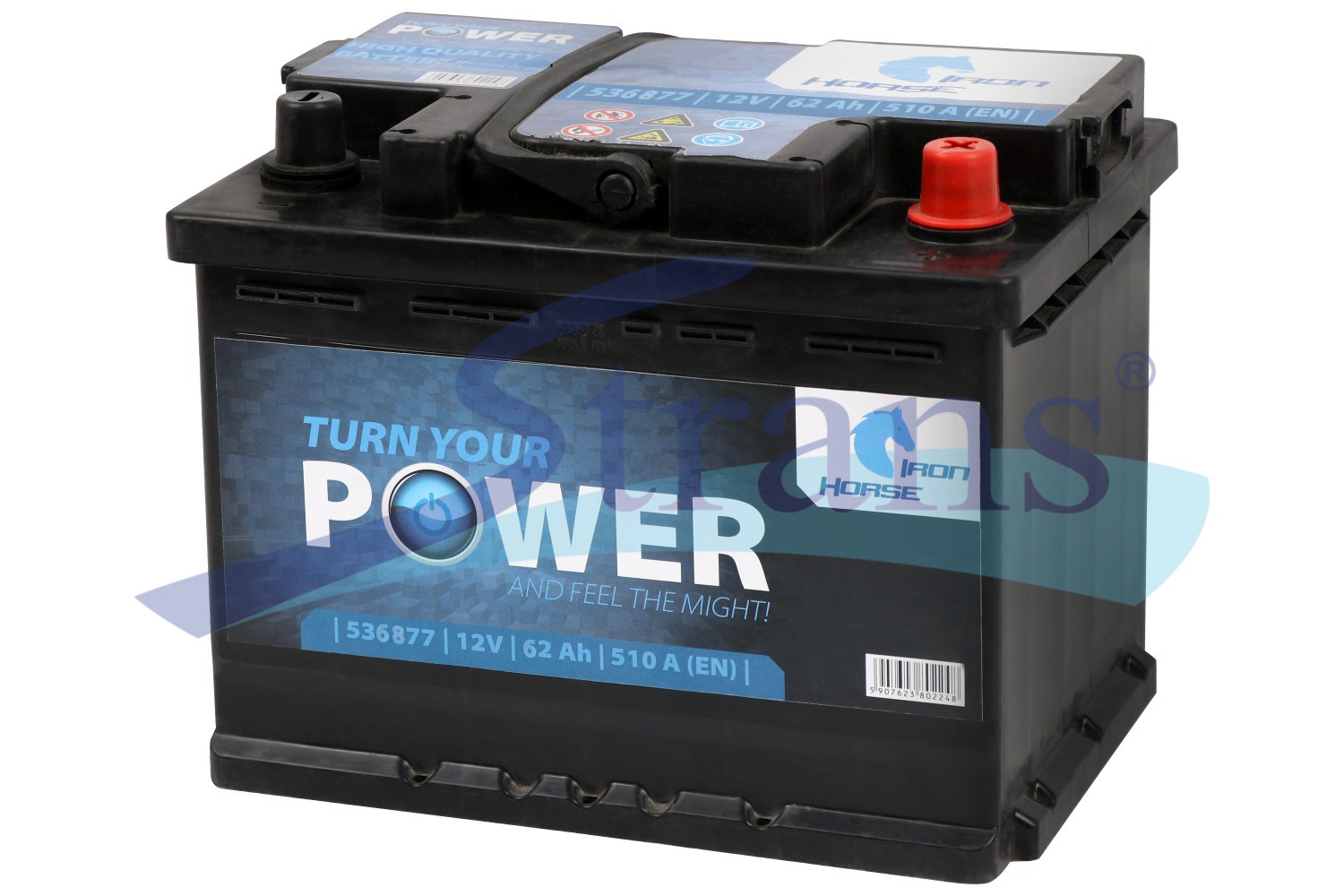 Акумулятор Iron horse 12V 62Ah R+ 510A 242*175*190Mm R062614Kn